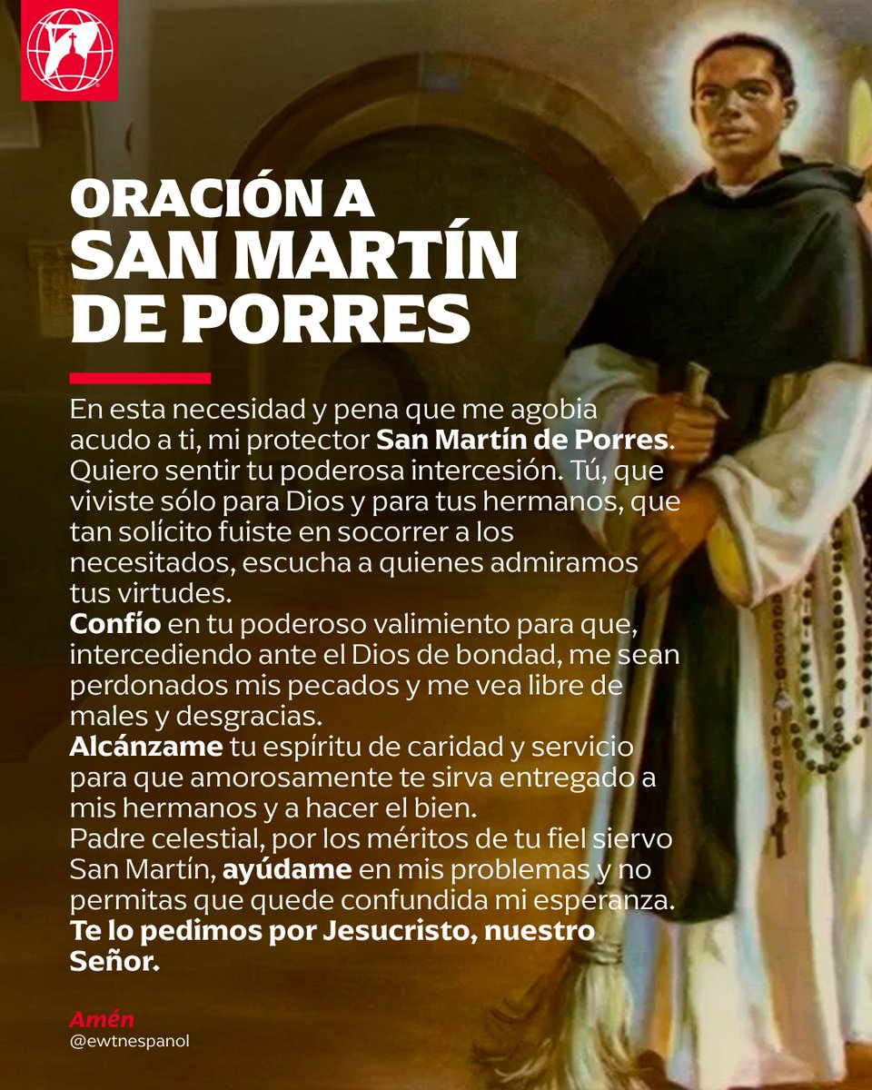 Oración para pedir un favor a San Martín de Porres.
