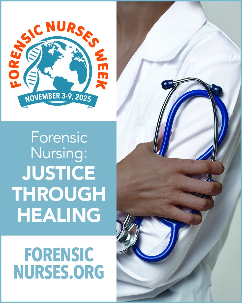 UNTHealthCON's tweet image. 💙 Celebrate Forensic Nurses Week (Nov 3-9, 2025)!
Forensic nurses bridge healthcare &amp;amp; justice to provide trauma-informed, compassionate care to survivors of violence. Join us in honoring their impact!

👉 Learn more: forensicnurses.org/Forensic-Nurse…

#UNTHealth #ForensicNursesWeek
