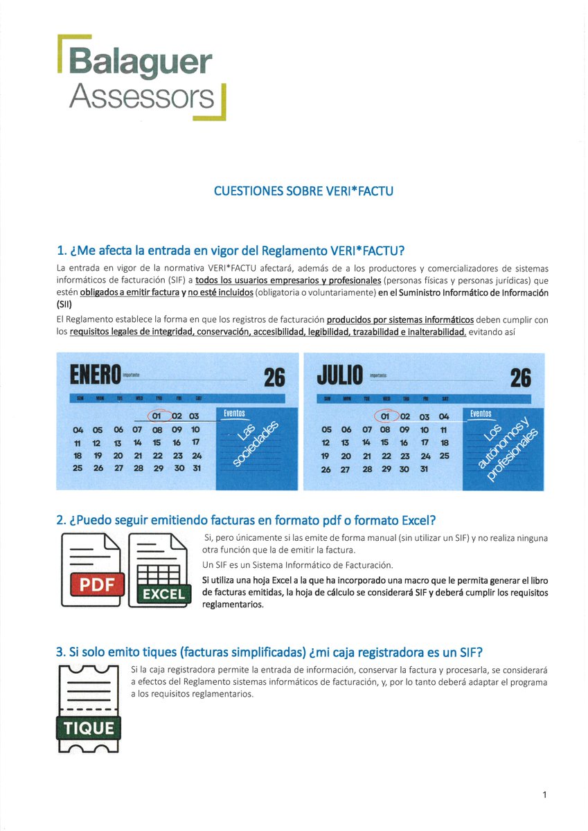 BAssessors's tweet photo. Resumen sobre #VERIFACTU. https://t.co/WFrykWdVRe