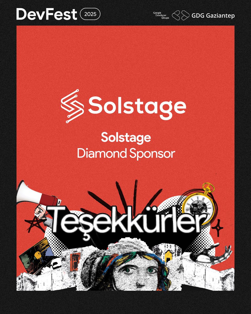 💎 DevFest’25 Diamond Sponsorumuz SolStage’e teşekkür ediyoruz!

Etkinliğimize kattığınız değer ve enerji için minnettarız. 🚀

#gdggaziantep #devfest25 #googledevelopers #googledevfest