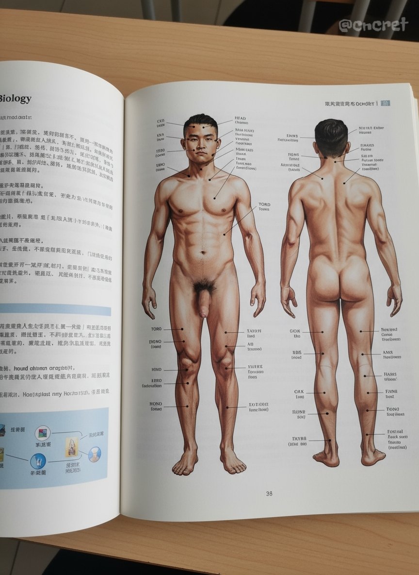 Cncret's tweet photo. 生物老师的生理课2.0
操场上，一群高中生正在上课。身着灰背心黑短裤的老师，手指轻点一名男生身体，严肃讲解道：“阴茎长度因人而异，勃起平均长度为13厘米，你明显超出了平均值。” https://t.co/bwmdBPp2KA