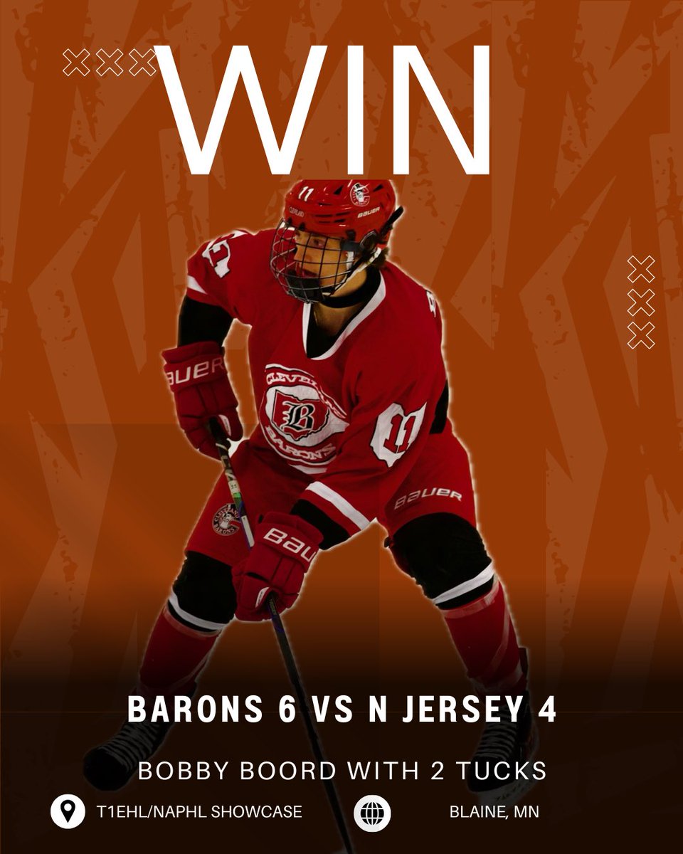 Barons 6 vs North Jersey 4
# T1EHL