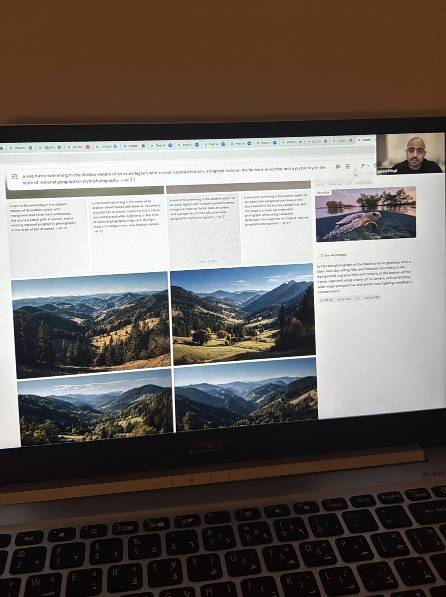 الفتره الماضيه حضرت دورة بعنوان "الذكاء الاصطناعي في التصميم الجرافيكي"… ما تتخيلون قد ايش كانت ممتعه ومفييده✨✨ 
شكرًا للمبدعين عبد الله ياسين وياسر الهاشمي🙏🏼

<a href="/AbdullaYaseeen/">Abdulla Yaseen عبدالله ياسين</a> 

#تصميم_جرافيك