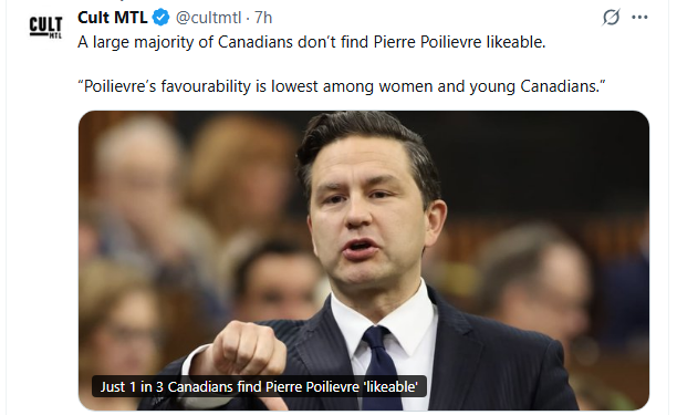 PM Trudeau took his party from 3rd party status to win 3 federal elections.  Remind me again, how many federal elections has PP won, or how many bills has he passed in his 21 years in HoC?  ZIP!  Once a loser always a loser.  PP will NEVER be PM.