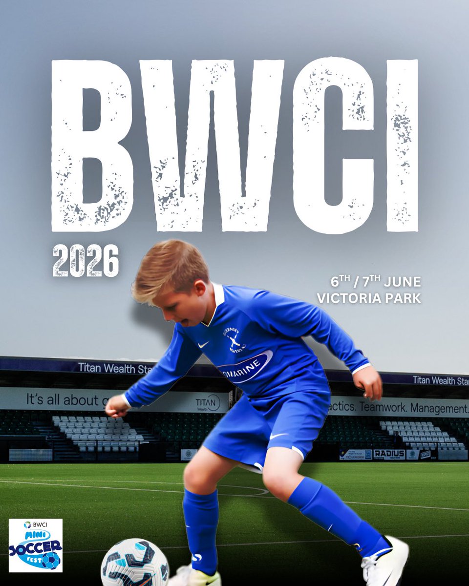 We are pleased to announce that the BWCI Mini Soccer Festival will be on Saturday 6th and Sunday 7th June at Victoria Park. 

Further details will be announced shortly.