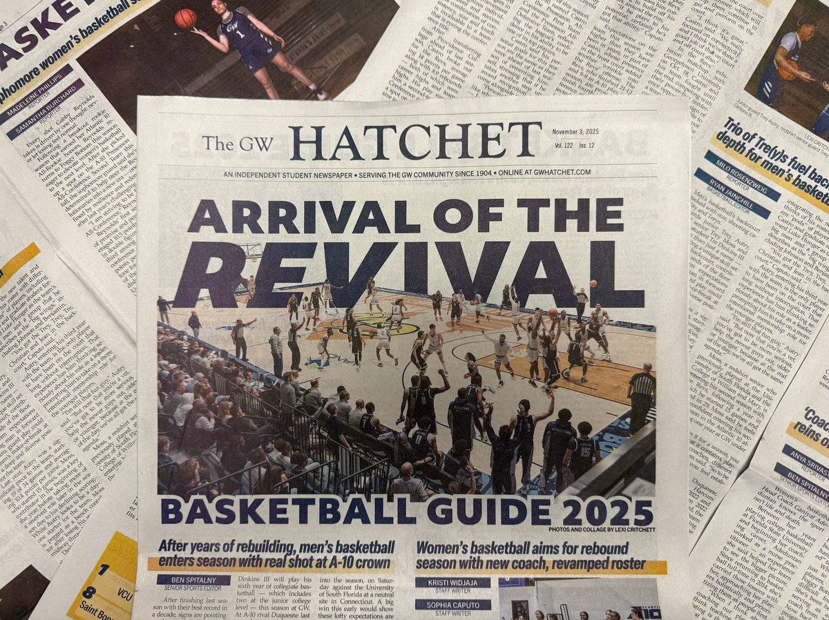 Arrival of the REVival

The Hatchet's annual Basketball Guide is out now— with previews, features and columns on GW men's and women's basketball. Pick up a copy or check out our coverage online!