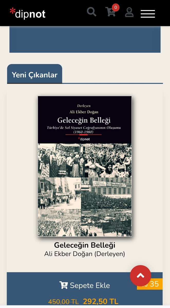 Duyduk duymadık demeyin!📣

7 Kasım'da raflarda olacağını duyurduğumuz "Geleceğin Belleği" isimli kitabımızın internet satışı <a href="/DipnotY/">Dipnot Yayınları</a>  sitesinde başlamış. 📣

Sonra vay efendim ben duymadım, ben görmedim olmasın...💣

Vatana ve üzerinde yaşayan halklarımıza Hayırlı olsun 🌟🌿