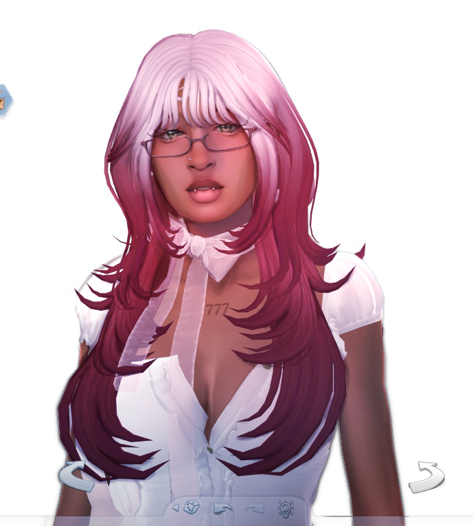 Had to quickly hop on my game to show Evie wearing the hair I commissioned off <a href="/joshseoh/">josh (comms closed)</a> 🫶🏾