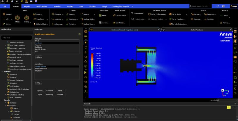 Limpol018's tweet photo. Air-to-Air Missile! 🚀 Fuel Injector CFD Analysis 

Thrilled to share my latest project using Ansys Fluent: a CFD simulation of an Air-to-Air Missile Fuel Injector! 🤯

#Ansys #CFD #Fluent #Aerospace https://t.co/AESnNBwYbW