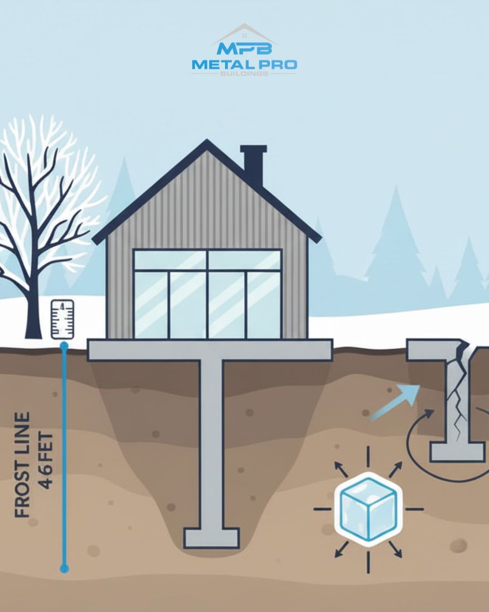 metalprobldgs's tweet image. The most expensive 4 feet you&apos;ll never see 📏
Frost line depths across Canada:
✅ Prairies: 6+ feet
✅ North: 5-6 feet
✅ Central: 4-5 feet
✅ South: 3-4 feet
Skip this = foundation cracks = building failure

#construction #foundations #buildingtips #canadianbuilders