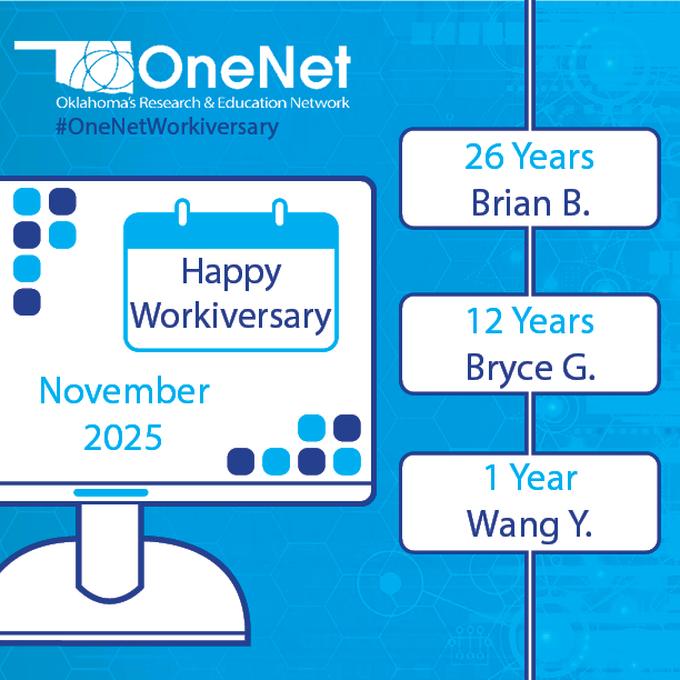 OneNetOK's tweet photo. Join the OneNet team! Find openings at: https://t.co/EDcB8EgNko #OneNetWorkiversary https://t.co/gvfDVvni8P