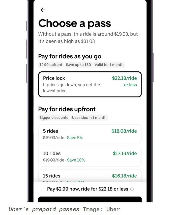 campoamor's tweet image. Uber launches prepaid passes with bundled discounts on key routes! 🚗💸 Making rides more accessible and affordable. Driving smarter, inclusive mobility for all! 🌍✨ #MobilityTech #SmartTransport #CXInnovation