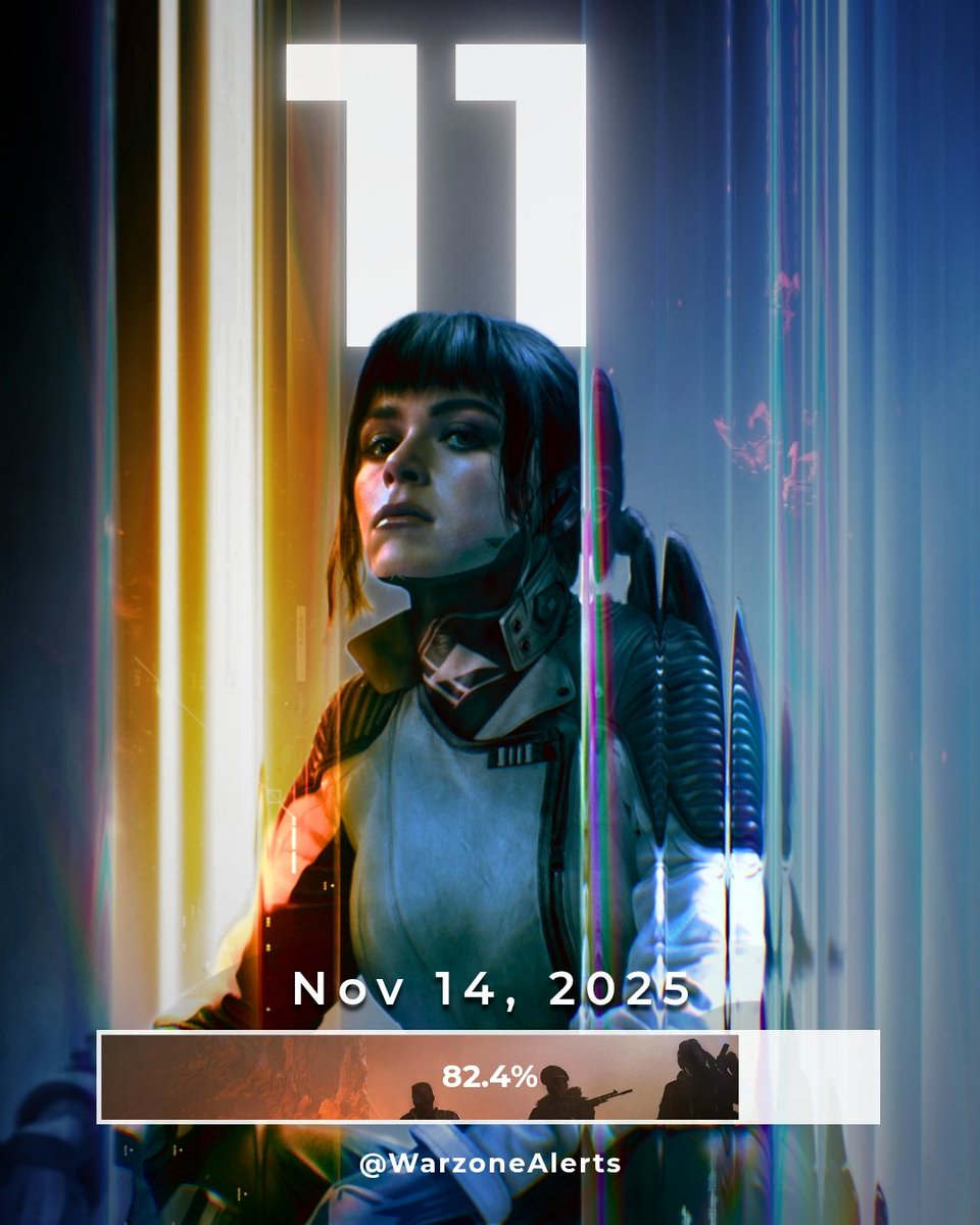 WarzoneAlerts's tweet photo. 11 days left until Call of Duty: Black Ops 7 release. ⏳ https://t.co/FN2NrridNc