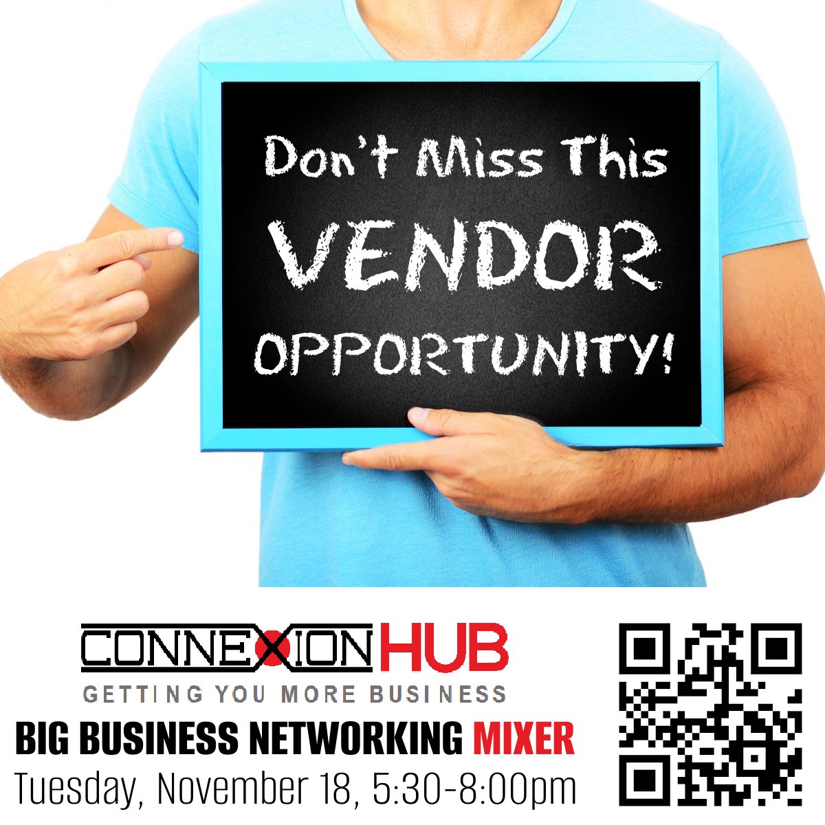 ConneXionHUB's tweet image. 𝗚𝗘𝗧 𝗠𝗢𝗥𝗘 𝗖𝗟𝗜𝗘𝗡𝗧𝗦! BE A VENDOR at this popular 𝗕𝗜𝗚 𝗕𝗨𝗦𝗜𝗡𝗘𝗦𝗦 𝗡𝗘𝗧𝗪𝗢𝗥𝗞𝗜𝗡𝗚 𝗠𝗜𝗫𝗘𝗥
Tues, Nov 18 5:30–8pm
Chima Steakhouse, Tysons, VA
𝗔𝗟𝗟 𝗜𝗡𝗙𝗢/𝗥𝗦𝗩𝗣 𝗛𝗘𝗥𝗘 chevents.biz/mixer

#vendoropportunity #DMVNetworking  #Tysonsnetworking