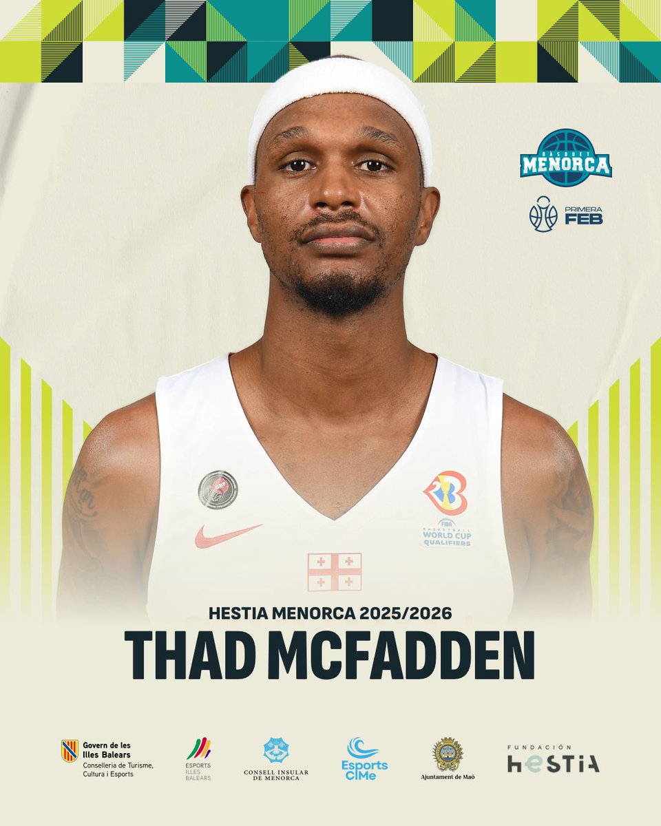 𝐅𝐈𝐂𝐇𝐀𝐉𝐄 🆕

𝗧𝗵𝗮𝗱 𝗠𝗰𝗙𝗮𝗱𝗱𝗲𝗻, nuevo jugador del Hestia Menorca para la temporada 2025/2026 💍

👋 Welcome home, <a href="/ThadJr12/">Thaddus Mcfadden</a>!

𝐎𝐫𝐠𝐮𝐥𝐥 𝐝𝐞 𝐏𝐫𝐢𝐦𝐞𝐫𝐚!
#Menorca #UnaillaUnequip #EsportsCIMe #EsportsIllesBalears #MatealEstigma