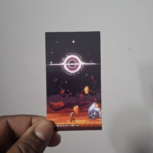 Prescription_GG's tweet photo. Printed out some cards to hand out at the  @theindiagdc Indie 40 booth! It’s so cool seeing the art in print - really makes me miss the good old days of physical copies!

#indiedev #gamedev #indiegame #IGDC25 https://t.co/u1pWPCSVfl