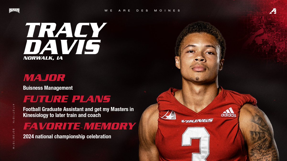 Honoring our 2025 Seniors ‼️

Defensive Back: <a href="/Tracy_davis23/">Tracy Shyrone Davis</a> 

#WEAREDSM | #TheRightWayToPlay