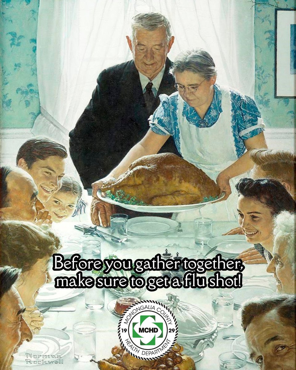 A flu shot takes about two weeks to fully take effect. Getting one before gathering with family, such as at Thanksgiving, is a good idea. Call 304-598-5119 to make an appointment at MCHD Clinical Services!