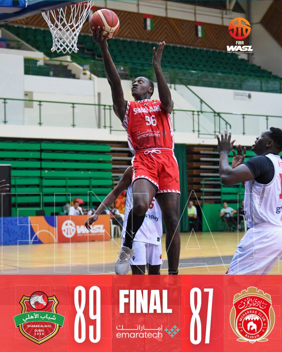 🏀فرسان السلة يحلقون في سماء الانتصار! 
🔴شباب الأهلي يسجل الفوز الأول في المجموعة الأولى من دوري سوبر غرب آسيا لكرة السلة بعد التغلب على المحرق البحريني بالجولة الثانية وواشنطن يحصد جائزة أفضل لاعب 

#شباب_الأهلي
#فرسان_السلة
#وصل
#wasl
#shababalhlisg