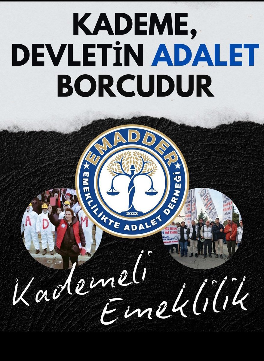 TES ve sistemde kalmayı teşvik etme gibi süslü laflara karnımız tok. 

Vatandaşın gerçek derdi 17 yıllık uçurumdur.

1999-2008 kademeli emeklilik zorunluluktur. 

#AdaletKademede