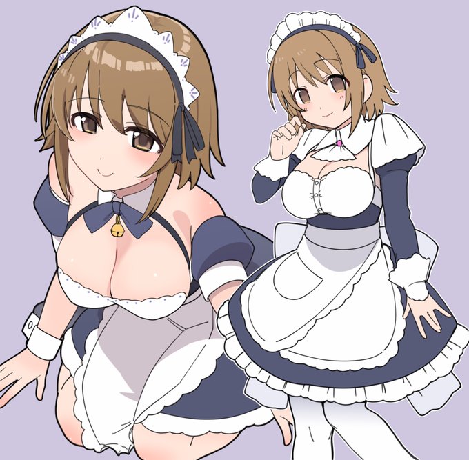 えっちなメイド服着てかな子(五体投地 