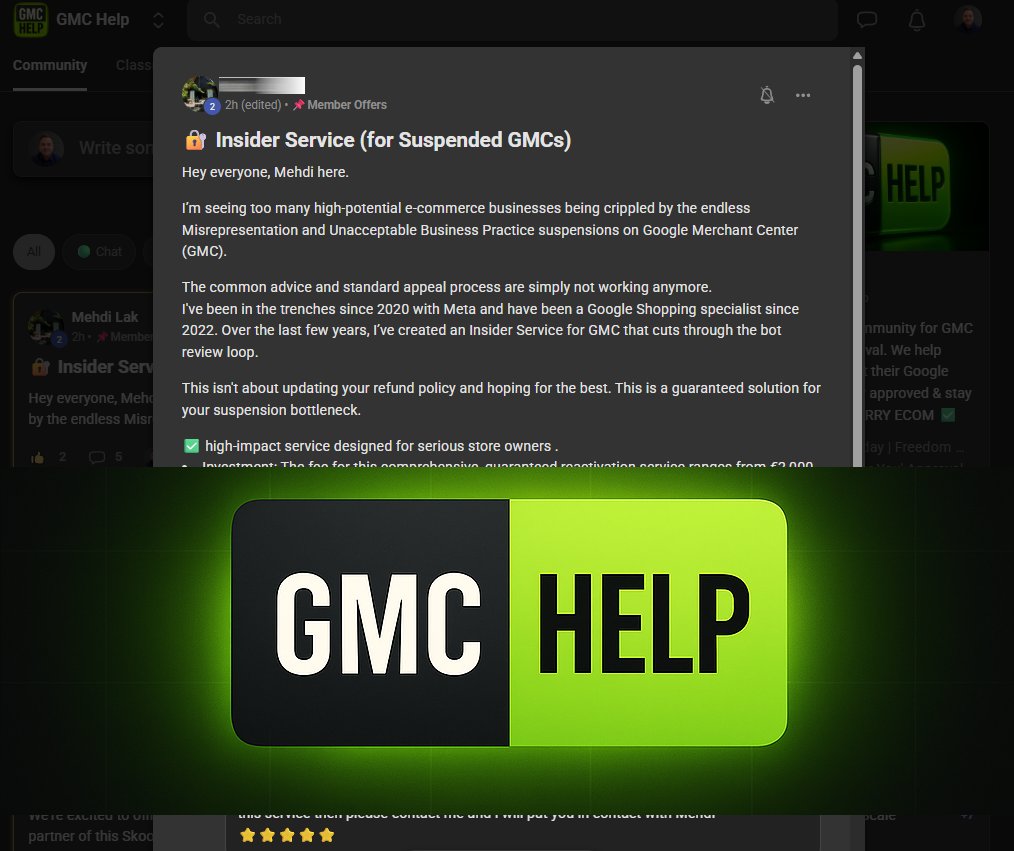 TerryEcom's tweet photo. Google Merchant Center Insider Services ๐ฎ๐ฎ๐ฎ
Join our FREE Skool Community dedicated to GMC Approval & Compliance ..... ๐ฅ๐ฅ๐ฅ
https://t.co/14Lp9gl30Y
#gmchelp #gmc #skool #googleinsider #gmcapproval #gmcproblems #dropshipping #ecom #terryecom https://t.co/CrC3wmsFfn