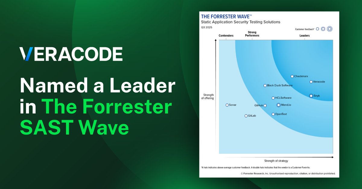 Veracode's tweet image. 🚀 The new era of #SAST is here. 

Join Veracode leaders Derek Maki &amp;amp; Andrew Simmons + guest speaker, @Forrester Senior Analyst Janet Worthington for game-changing insights on the future of application security.

📅 Nov 4 | 11 AM ET

👉 Save your spot: veracode.com/resources/webi…