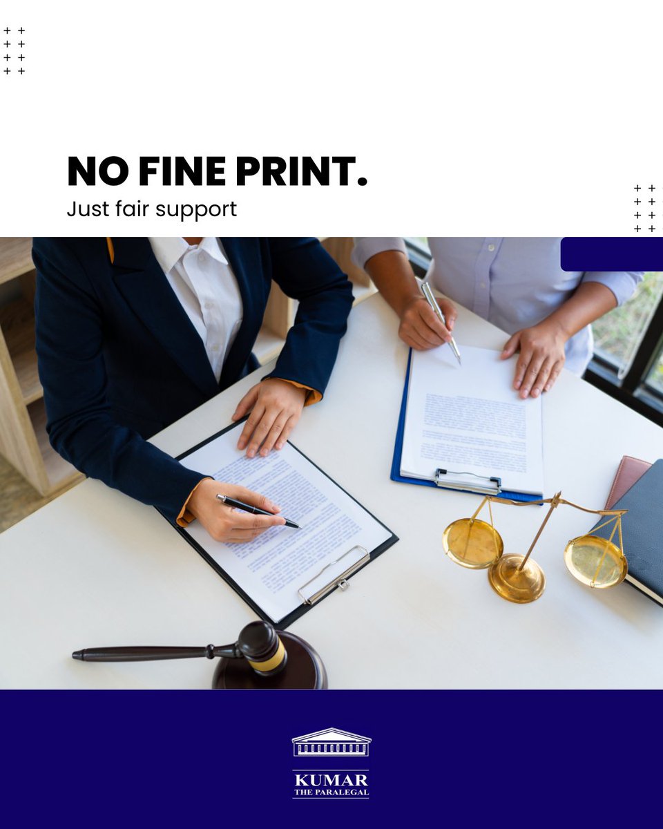 NAppasawmy's tweet image. At Kumar Notary Public &amp;amp; Paralegal, we offer honest, efficient, and transparent legal services. Expect no hidden fees or jargon—just clear advice, fair pricing, and dependable results. That&apos;s the legal help Ontario deserves. 🌐 kumar-the-paralegal.com #TransparentLegalHelp #O