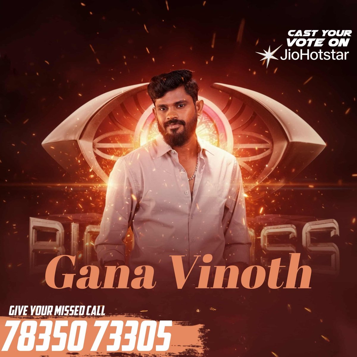 MrJokerTamilan's tweet image. Vote for #GanaVinoth 

#GanaVinothArmy #BiggBossTamil9