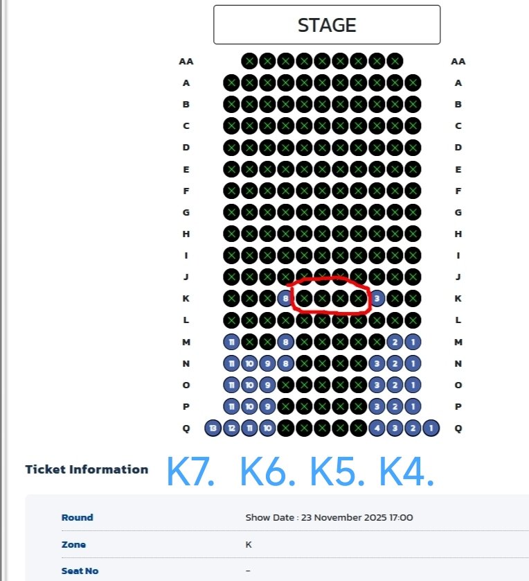 PoonYaYa's tweet photo. 🎫 ปล่อยบัตร 4 ใบ ซื้อแยกได้ 
🗓️ วันอาทิตย์ 23/11/2025
📍 Zone K แถว K 
เลขที่นั่ง K4 K5 K6 K7 (ตรงกลางฮอลล์ตำแหน่งดีมาก)
‼️ราคาใบละ 3,030.- (ราคาไม่บวก)
ไม่ต้องมัดจำ นัดรับได้เลยค่ะ✨🫶
สนใจ dm มานะคะ
#BIRDFANFEST20XX
#แฟนจ๋า��าเสิร์ฟแล้วจ้ะ
#BIRDxBILLKIN
#BIRDxKong
#BIRDxJoey https://t.co/DeEbVJTKtN