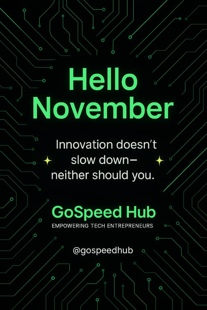 GoSpeedHub's tweet photo. Let’s double on building, testing, & scaling bold ideas that move the world forward. Turn ambition into acceleration. ⚙️💡
#GoSpeedHub #TechEntrepreneurs #Innovation #StartupLife #AIMindset #DigitalTransformation #BusinessGrowth #EntrepreneurGoals #NovemberDrive #FutureTech https://t.co/RzWdlYj5R6
