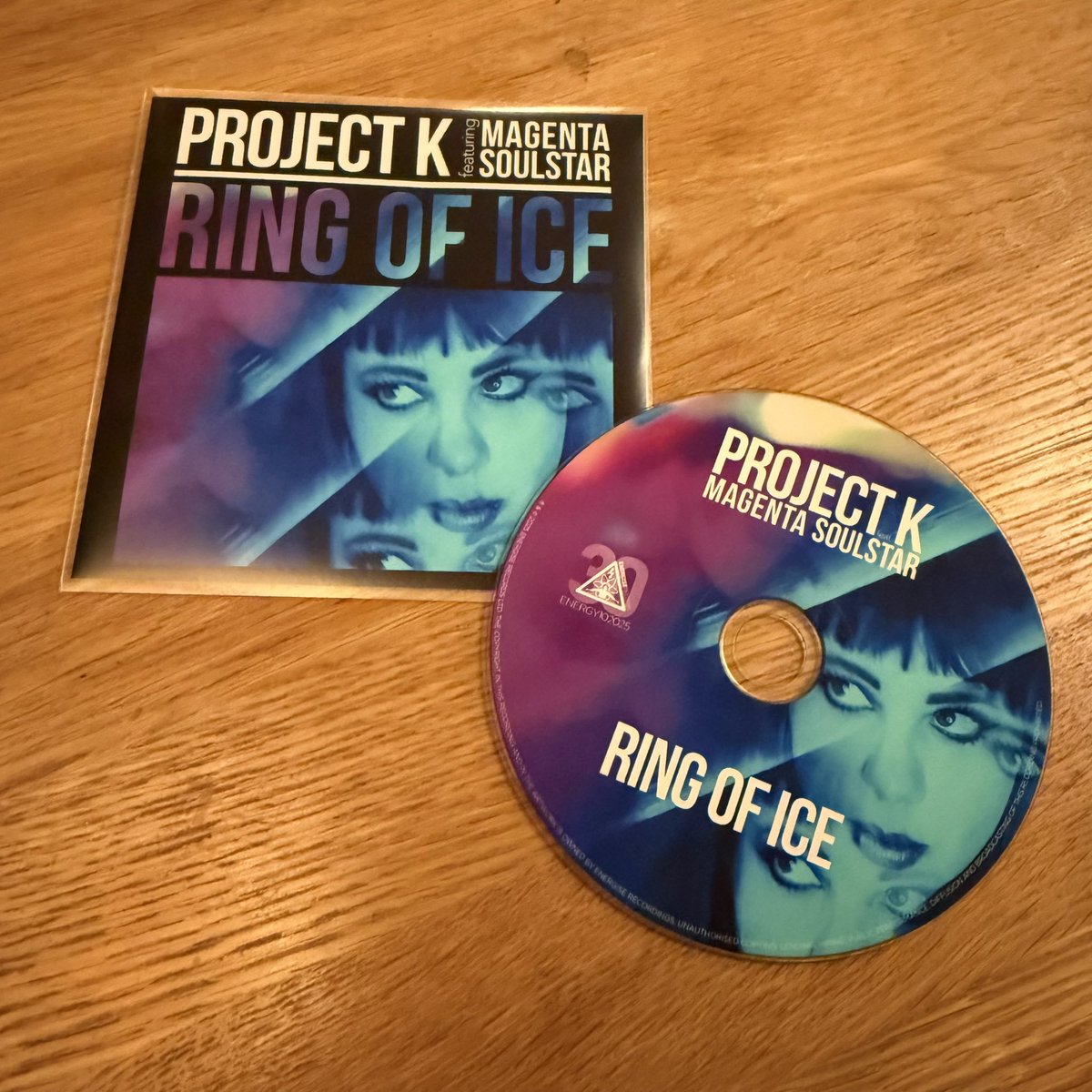 RetroPopBoy's tweet photo. New arrival! The CD single of “Ring of Ice” by @projectkremixes featuring @magentasoulstar. Awesome production and superb vocals. The CD single, available on @Energise, features exclusive tracks and longer extended mixes than those available on the digital release. #ProjectKRemix https://t.co/1LzoS4PPWM