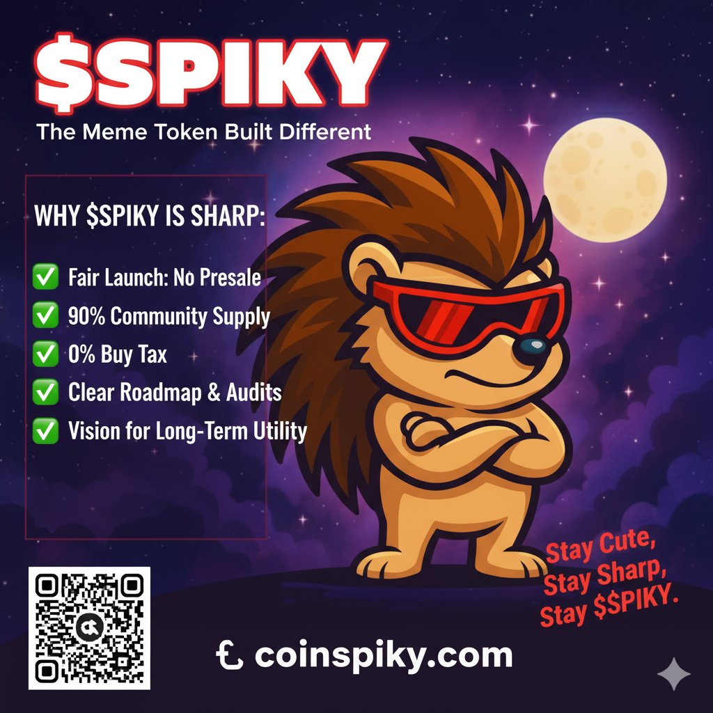 seniorsam_'s tweet image. GM CT!♥️
𝐋𝐞𝐭’𝐬 𝐓𝐚𝐥𝐤 𝐀𝐛𝐨𝐮𝐭 $𝐒𝐏𝐈𝐊𝐘: 𝐓𝐡𝐞 𝐌𝐞𝐦𝐞 𝐓𝐨𝐤𝐞𝐧 𝐁𝐮𝐢𝐥𝐭 𝐃𝐢𝐟𝐟𝐞𝐫𝐞𝐧𝐭

In a space crowded with rushed launches and hype-without-substance, $SPIKY is coming in with a fresh, transparent and community-first approach and that’s exactly why…