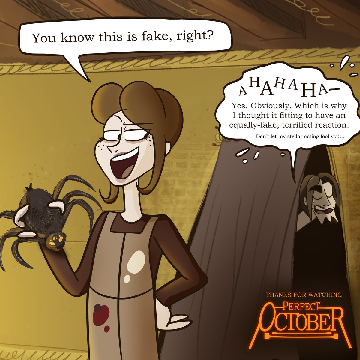 fallenesque's tweet image. Well, another Halloween has come and gone. 😔 But I want to thank you so much for keeping up with PERFECT OCTOBER! 

But it’s not over! Perfect Casting’s official #trailer is releasing NEXT WEDNESDAY, November 12th, and a loose release date along with it! #IndieAnimation #film