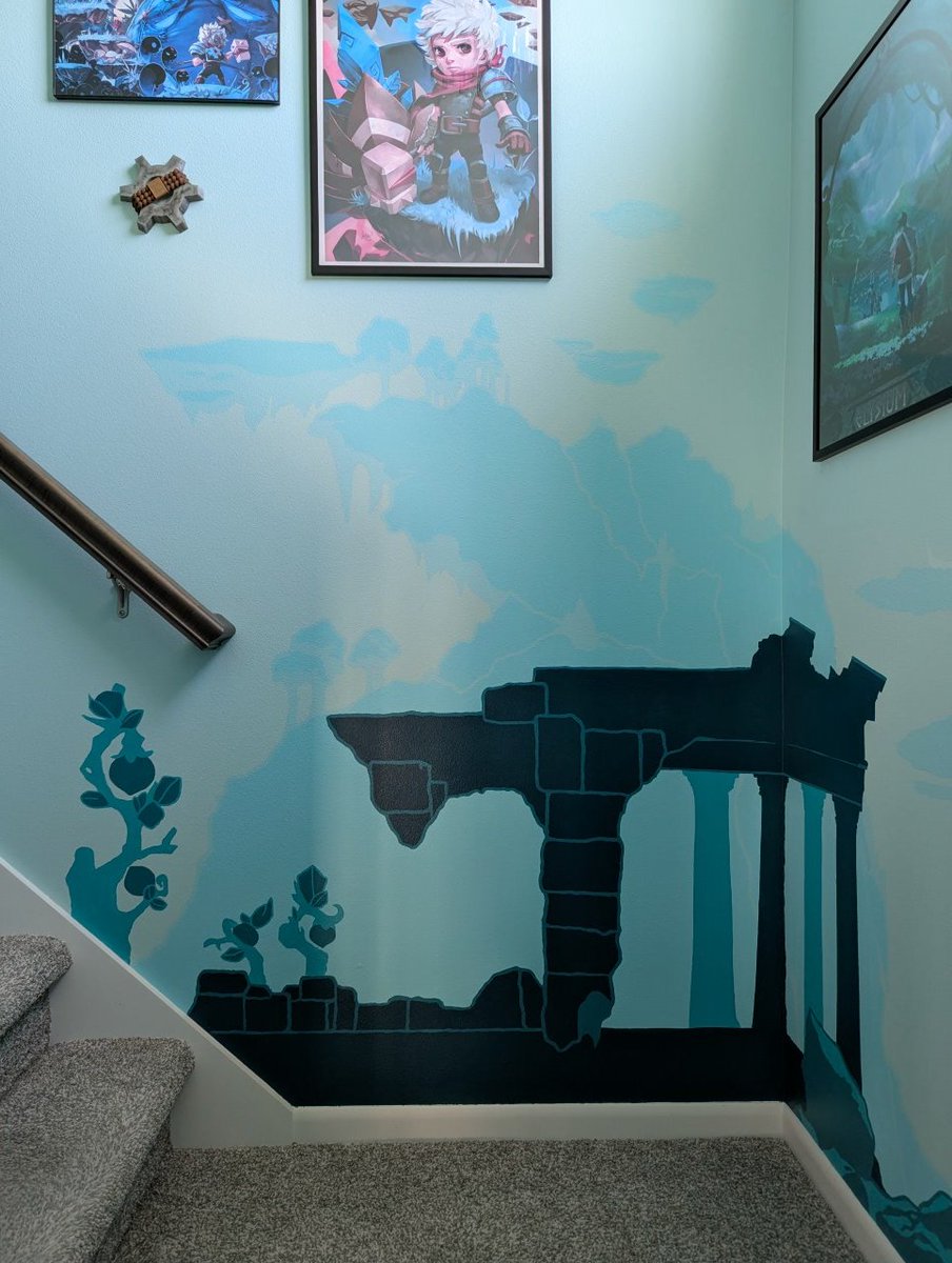 _shays_lounge_'s tweet image. Hey @SupergiantGames and @0jenzee0 I finally finished my SGG mural! Thank you for making such beautiful games/art- we took direct inspiration from each game to incorporate into each wall. A huge labor of love, but I&apos;m so happy with how it turned out. #HADES #Bastion #transistor