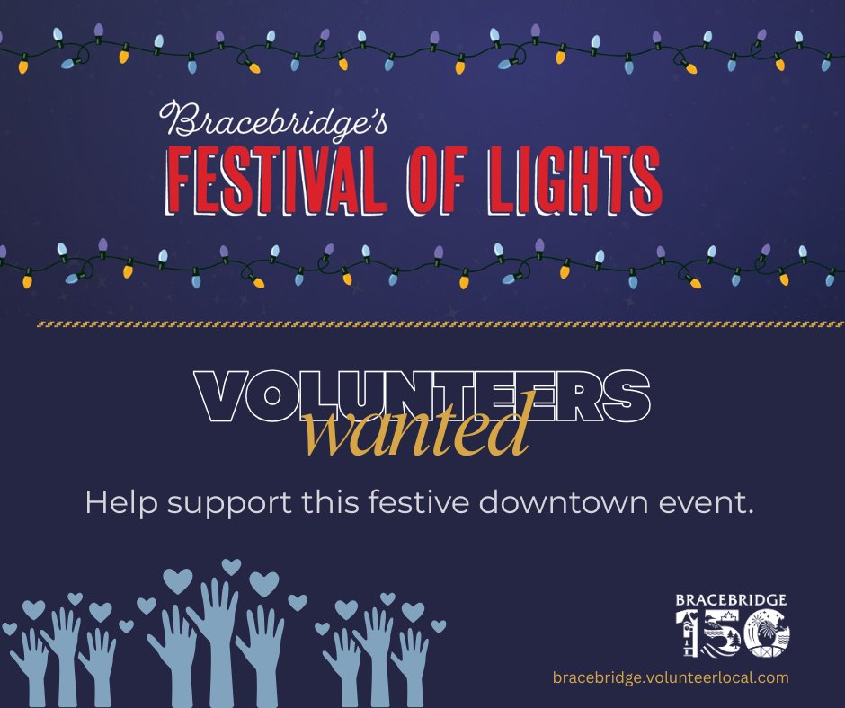 townbracebridge's tweet photo. Help support the Festival of Lights and spread holiday magic to everyone who attends. 🌟

Every volunteer shift plays a role in making this event a success. 

Learn more and volunteer at https://t.co/yGS85uclQv https://t.co/hKVqm9ggbc
