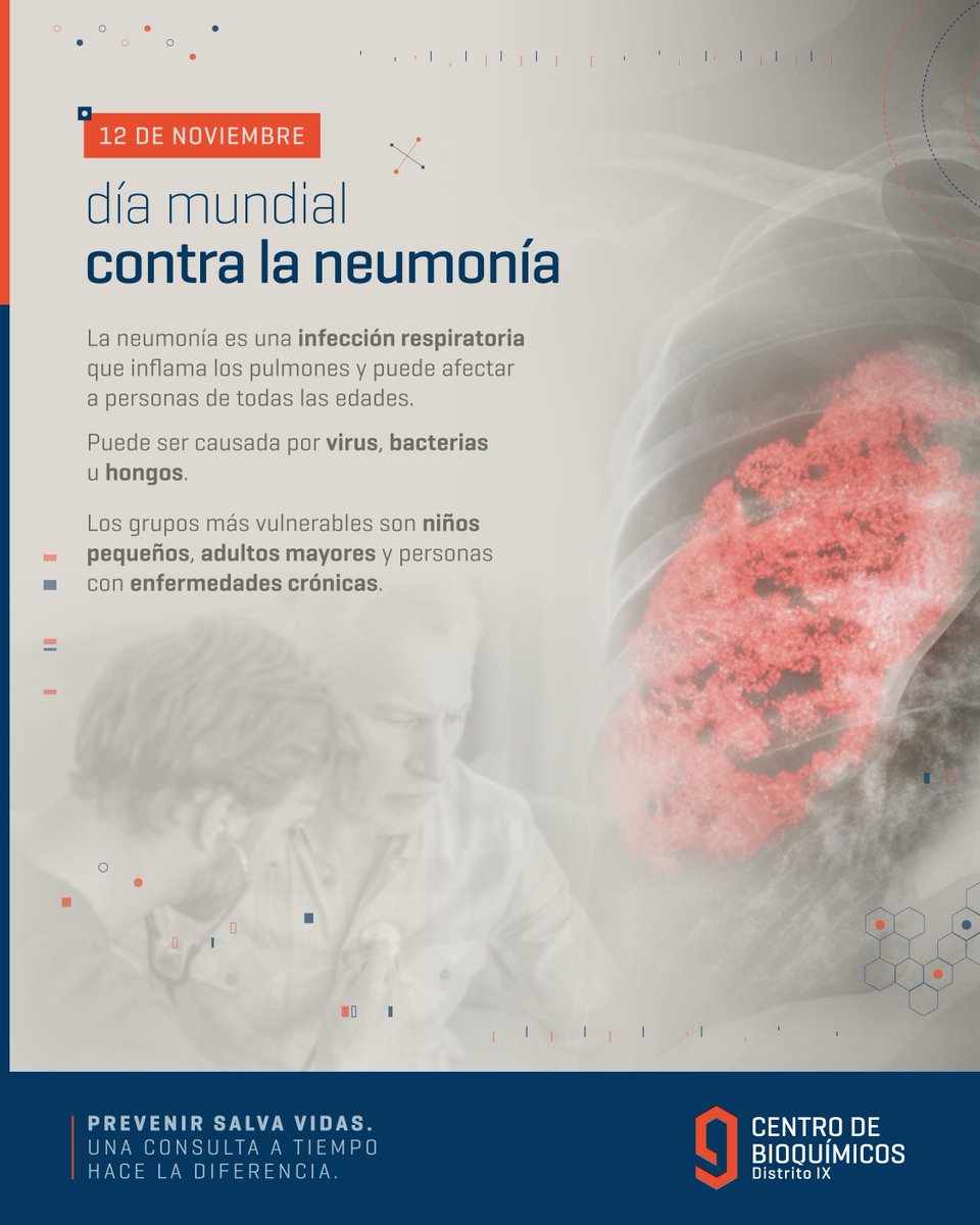CentroBio9's tweet photo. 🩺 La neumonía puede afectar a personas de todas las edades y ser causada por virus, bacterias u hongos.
👶🧓 La prevención y la detección temprana son clave.
#CentroBio #Neumonía #Prevención #Salud https://t.co/pgYrcA9ARp