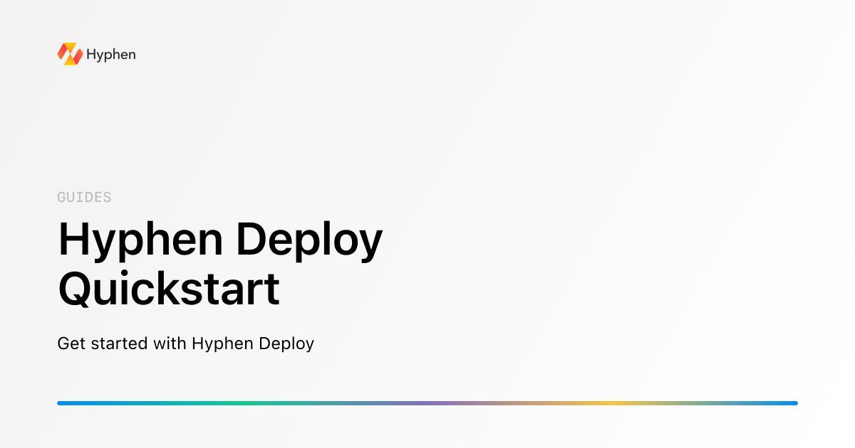 jaredwray's tweet image. Check out this quick start guide for Hyphen Deploy. It lets you know how to inject environment variables 🔐 #security #deploy #cloud

docs.hyphen.ai/docs/deploy-qu…