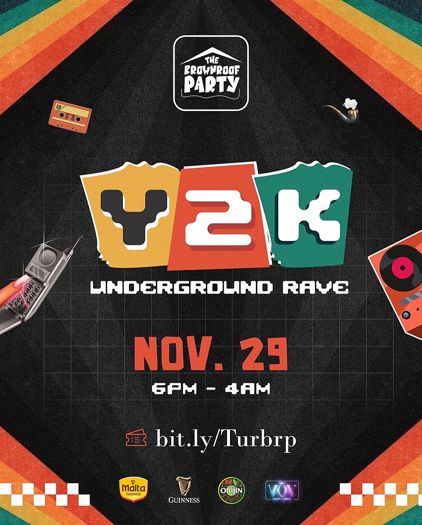 THE BROWN ROOF PARTY  •  Y2K UNDERGROUND

📍 November 29 | Link-Up

Dress code: 2000s drip only.
The vibe: Untamed
The sound: Rewired. 
The crowd: Unstoppable.

You’re either in the FUTURE or stuck in the PAST. 💿🔥

<a href="/thebrownroofP22/">THE BROWN ROOF PARTY</a> 

#BrownRoofParty #Y2KUnderground #poyd