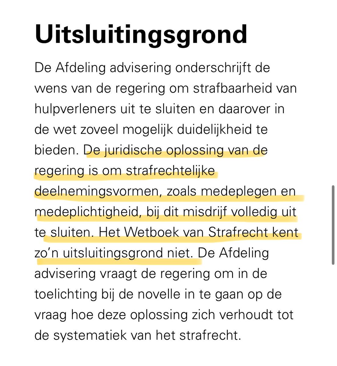 Ik ben erg benieuwd wat voor positiefs de minister en de partijleider van de VVD in het advies lezen, want ik heb het nog niet gevonden. 

Voor wie het zelf wil lezen: raadvanstate.nl/actueel/nieuws…

Voor de echte nerds: raadvanstate.nl/adviezen/@1541…