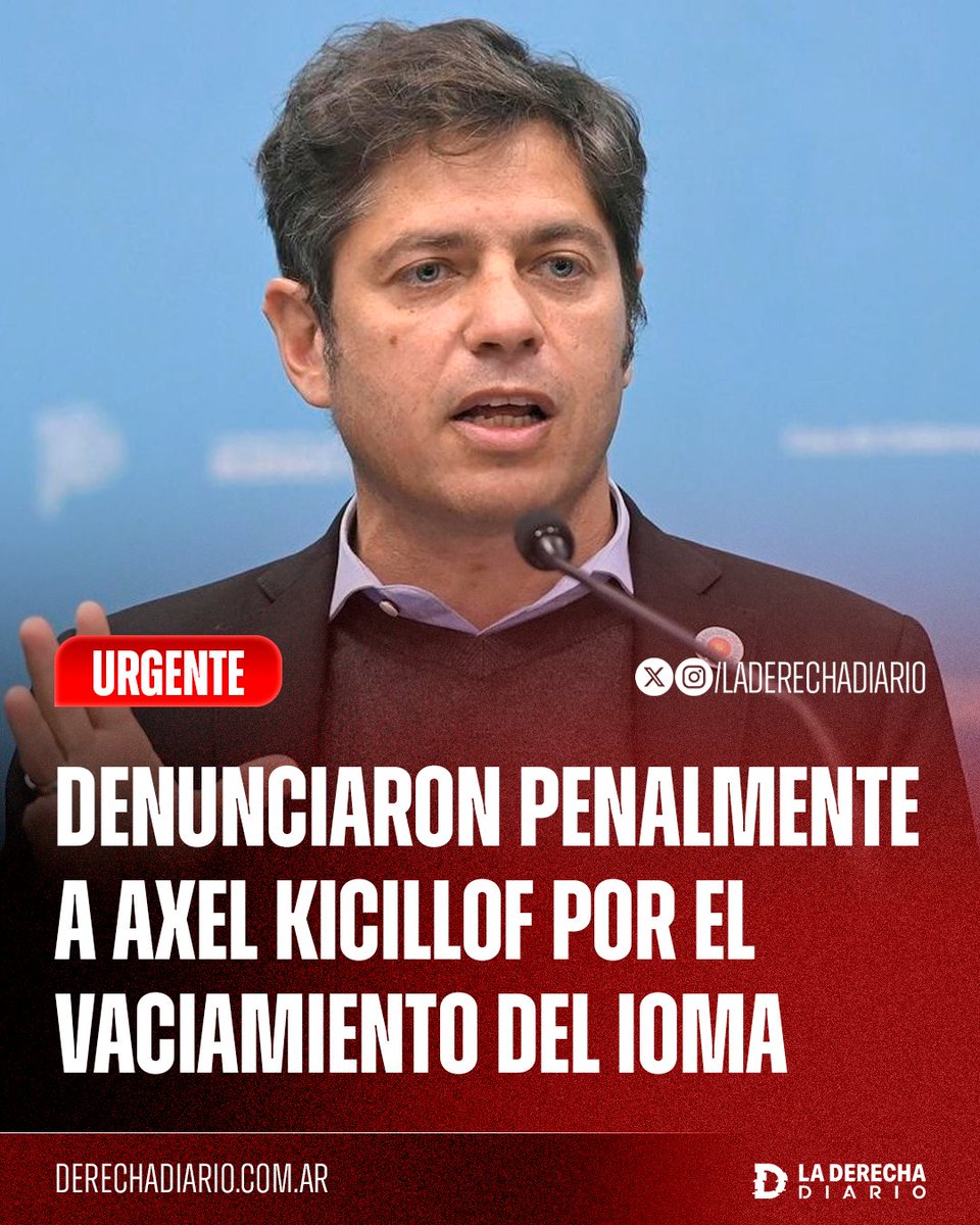 🚨🇦🇷 | #URGENTE Denunciaron penalmente al gobernador Axel Kicillof por el vaciamiento del IOMA, la obra social con la que debe $6.369 millones al Garrahan: Señalan que la transformó en una "caja política", desviando recursos que deberían destinarse a la atención sanitaria.