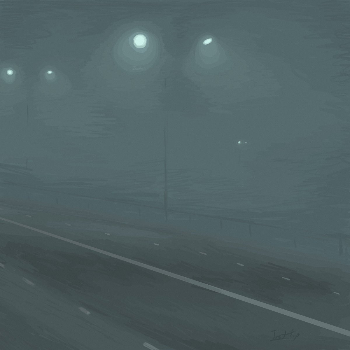 monochromatic art study this morning
#foggy
