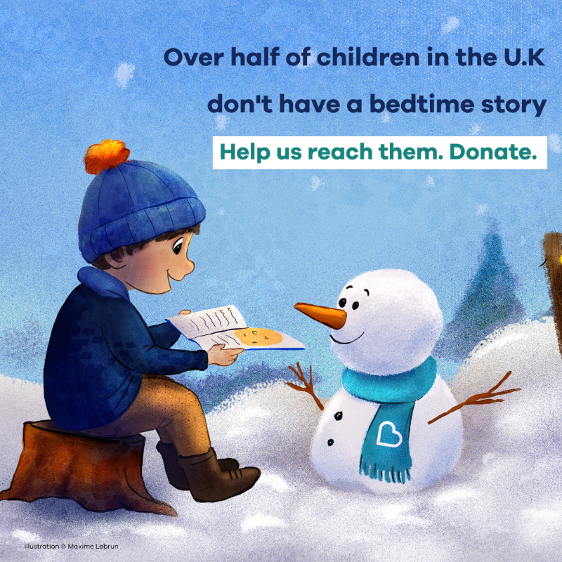 Booktrust's tweet photo. £10 Christmas jumper? Or you could help a disadvantaged child discover a story they’ll treasure forever. A book is more than a gift - it’s a gateway to new worlds full of wonder. Help spread that joy, donate today. Donate today and make a child feel special. 🎁