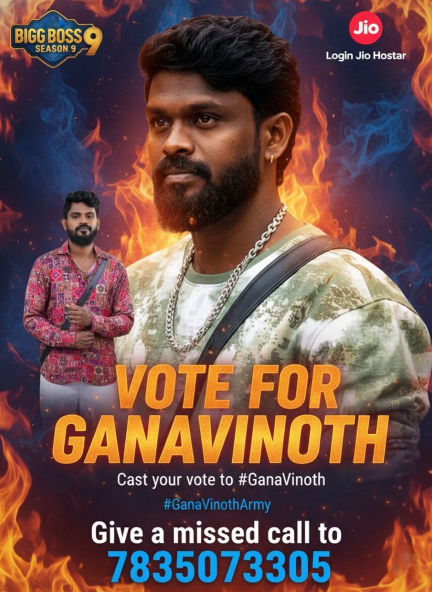 halfcap148's tweet image. #voteforganavinoth #GanaVinoth 
#BiggBossTamil9 #BiggBossTamilSeason9