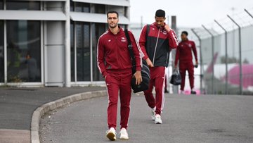 Mikel Merino preparing to board our flight to Praha.