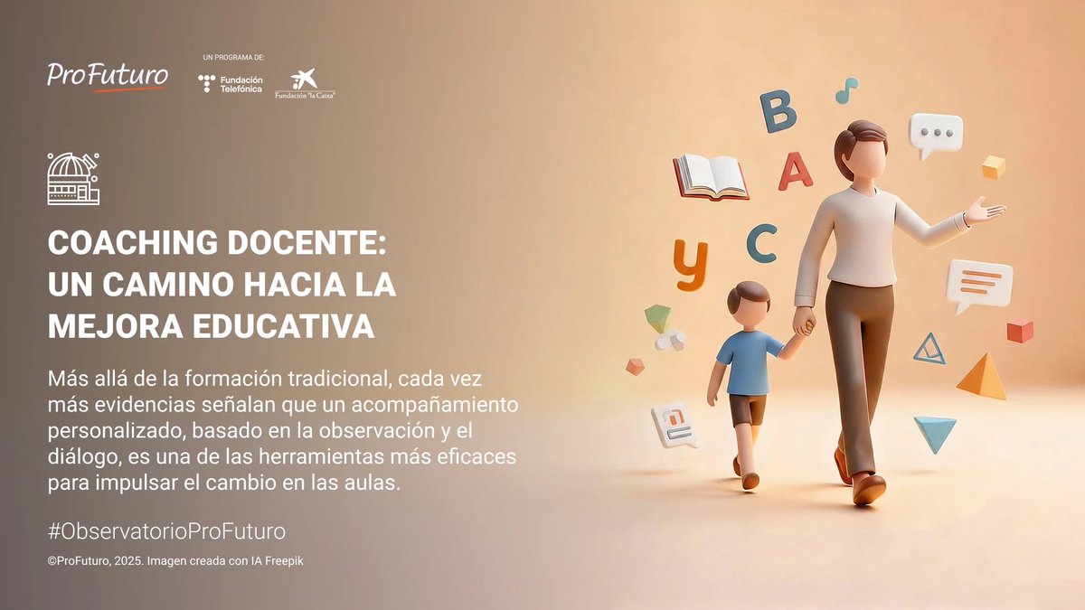 ProFuturo_'s tweet image. El coaching docente demuestra que enseñar mejor es un trabajo en equipo.

Cuando los profesores comparten, observan y reflexionan juntos, la mejora educativa se vuelve posible.

Desde el Observatorio ProFuturo analizamos cómo este enfoque impulsa la innovación y el cambio en las…