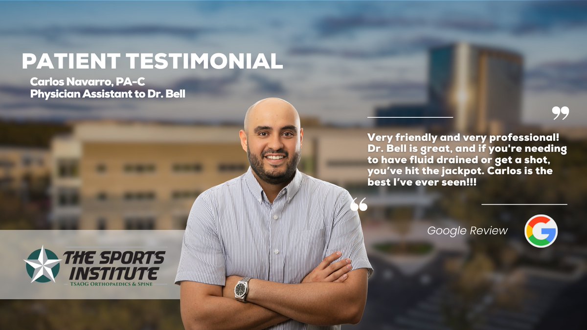 We love hearing how our team has made a difference! Great job, Carlos, for delivering such excellent care alongside Dr. Bell!

Learn more about Dr. Bell and Carlos: tsaog.com/physicians/s-j…