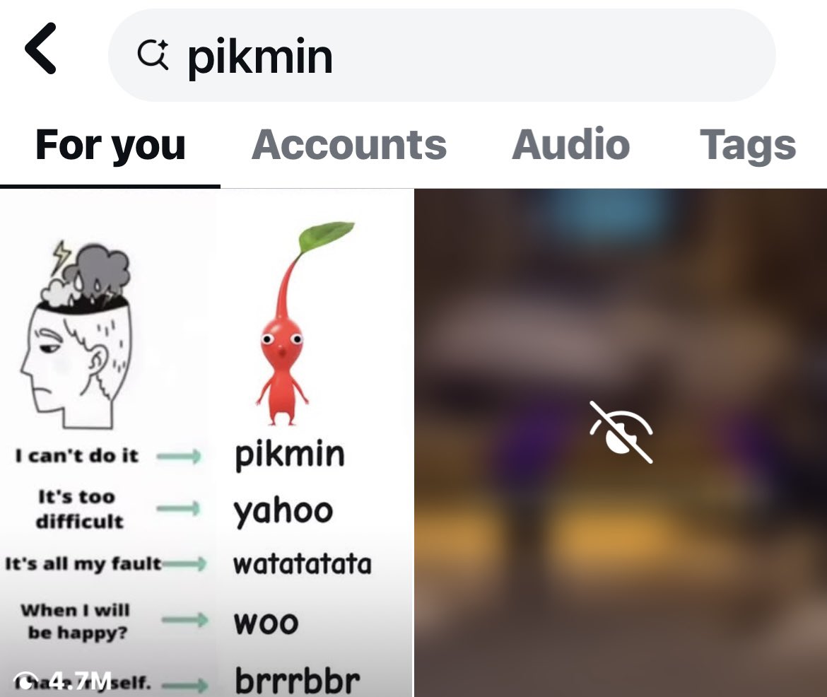 What could possibly be sensitive content when you look up Pikmin?