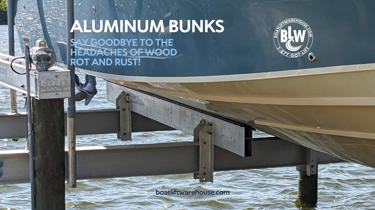 boatliftwhse's tweet photo. Say goodbye to the headaches of wood rot and rust! Upgrade to aluminum bunks for your boat today! Lightweight, durable, and corrosion-resistant, our aluminum bunks provide superior support and longevity.  

#BoatLife #AluminumBunks #UpgradeYourRide #NoMoreRust https://t.co/qFNMaJc0sY