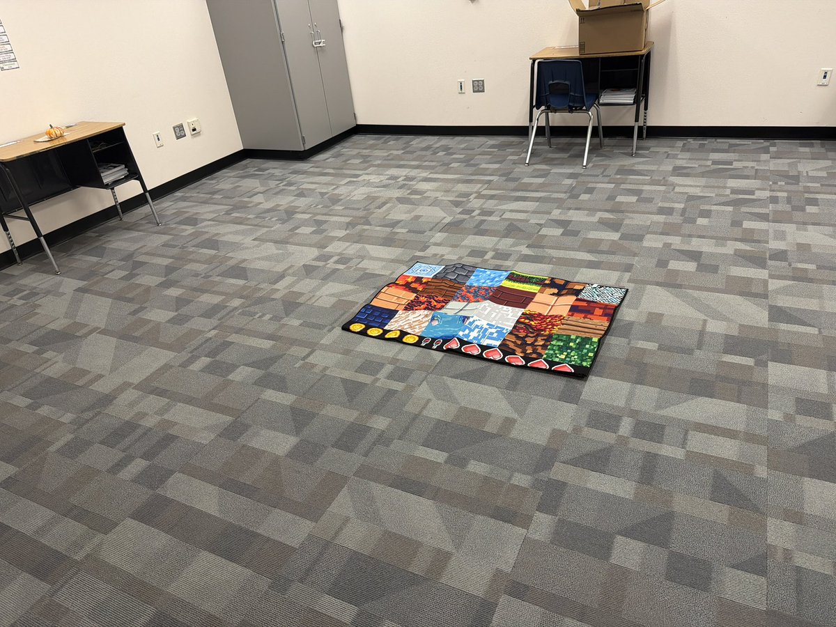 While I thought it would be bigger.  This Minecraft rug is amazing